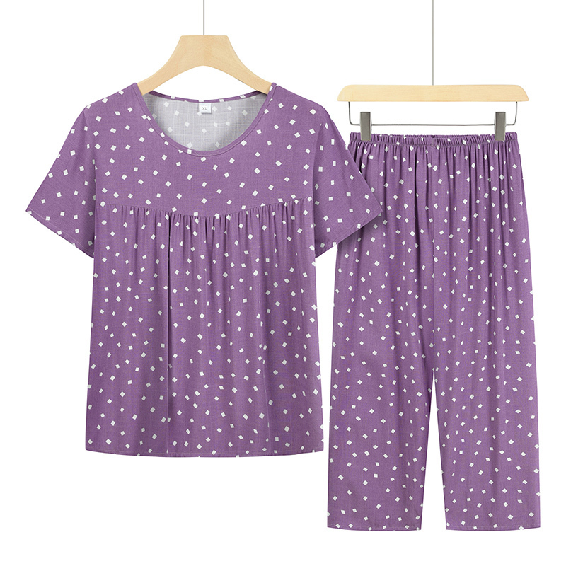Seniors Short Sleeve Set (XL-4XL No. 13 Color) [Please contact customer service to confirm the shipping size after placing an order]
