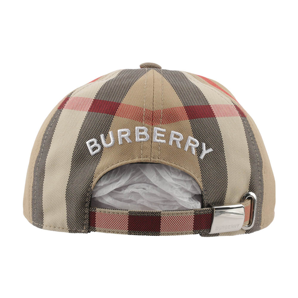 【BURBERRY】S/M/L號 William 經典格紋棉質棒球帽(米色) 80680351