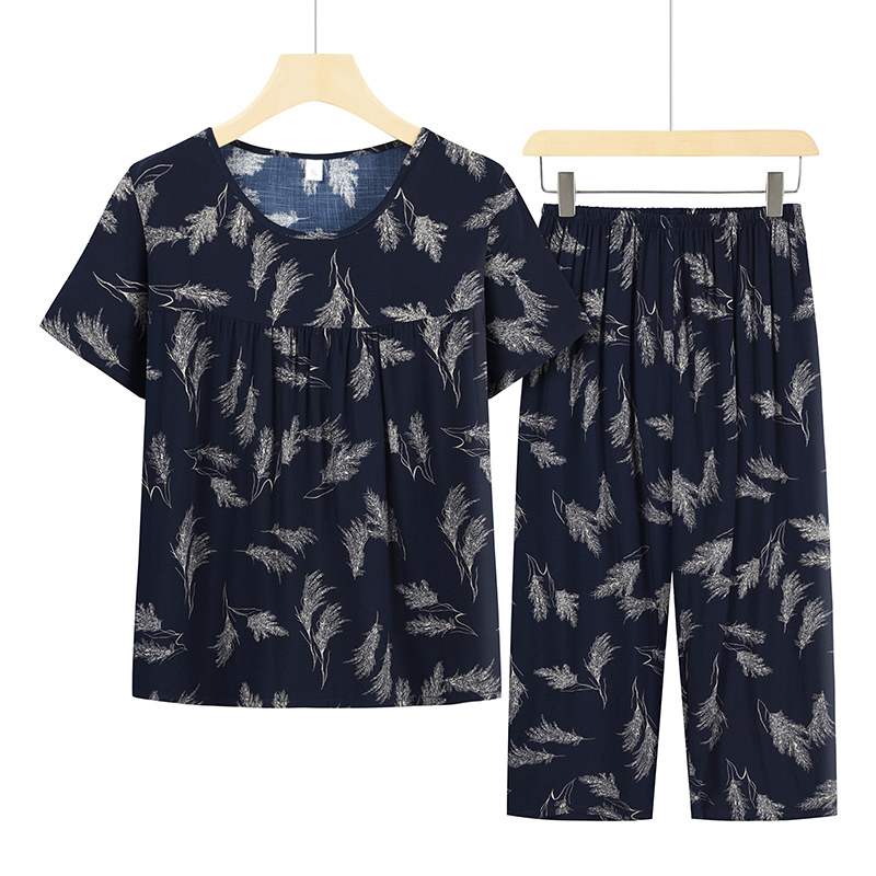 Seniors Short Sleeve Set (XL-4XL No. 16 Color) [Please contact customer service to confirm the shipping size after placing an order]