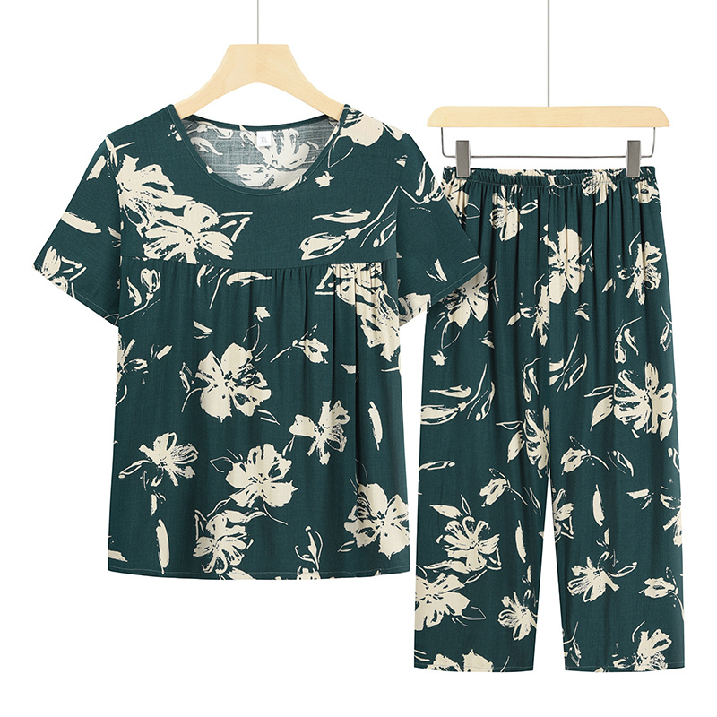 Seniors Short Sleeve Set (XL-4XL No. 18 Color) [Please contact customer service to confirm the shipping size after placing an order]