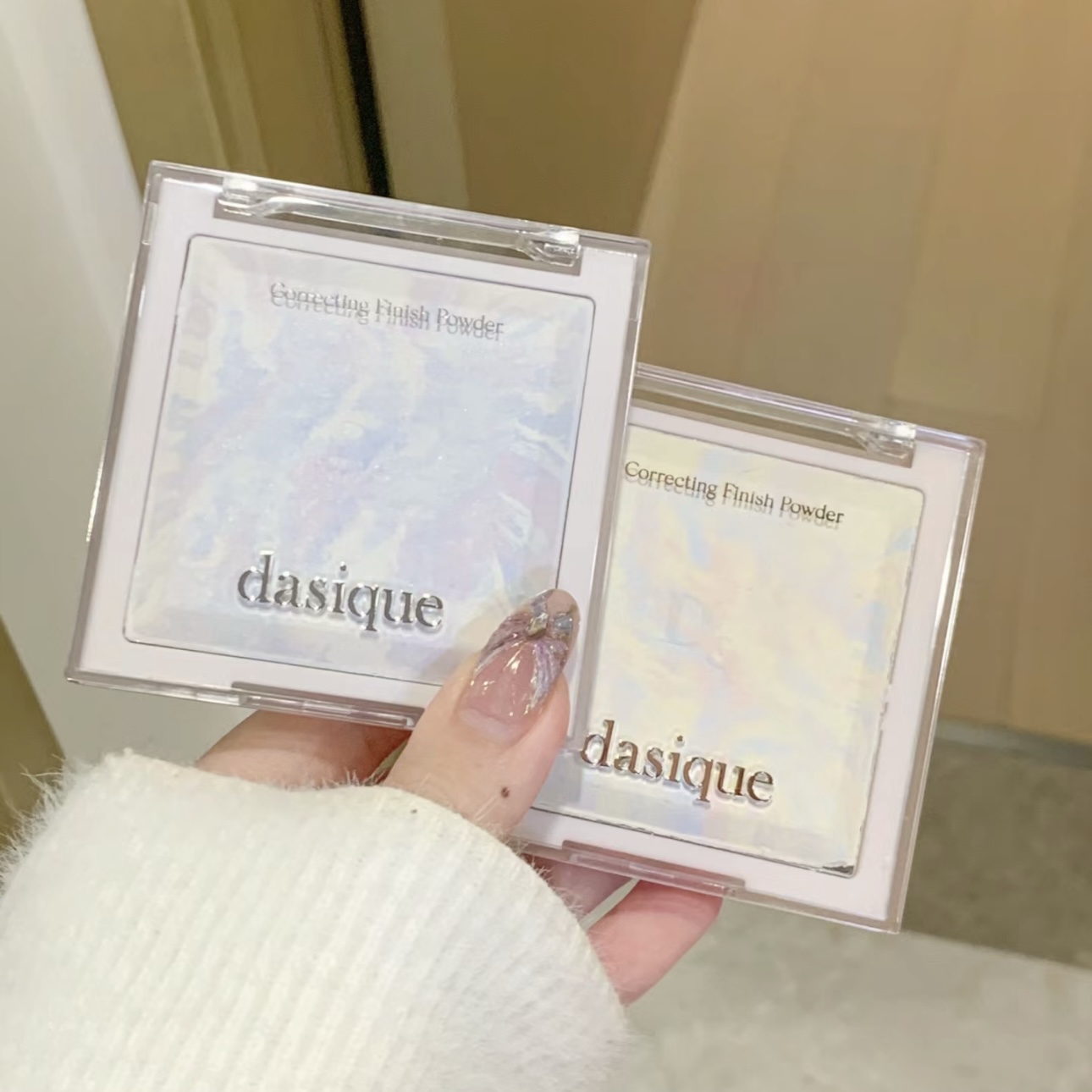 [dasique] CORRECTING FINISH POWDER 大理石補光燈蜜粉餅