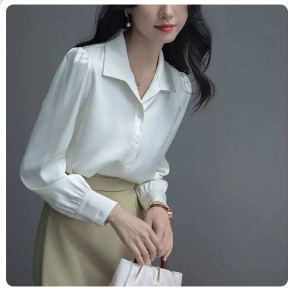Versatile Long Sleeve Shirt (White Size: S-3XL) (Please contact customer service to confirm the shipping size after placing an order)