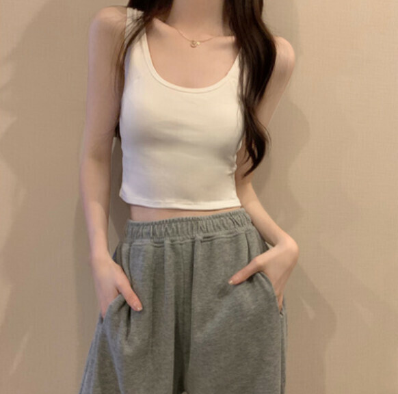 Summer Back Cross Vest (White) [One Size]