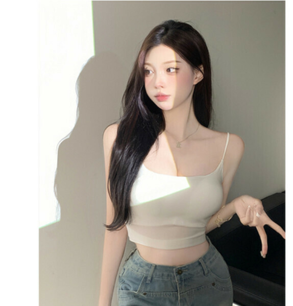 Summer short vest with chest pad (white) [Size: S-L] [Contact customer service to confirm the shipping size after placing the order]