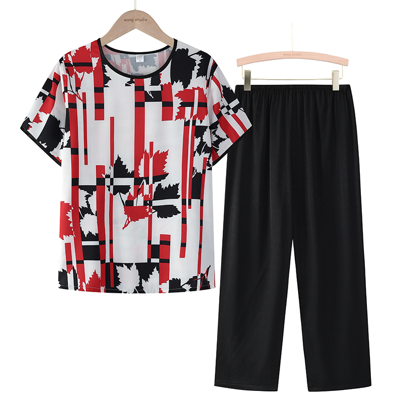 Seniors Short Sleeve Set (XL-4XL No. 6 Color) [Please contact customer service to confirm the shipping size after placing an order]