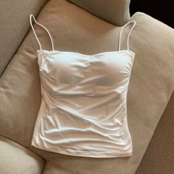 Summer Short Vest with Chest Padding (White) [One Size]