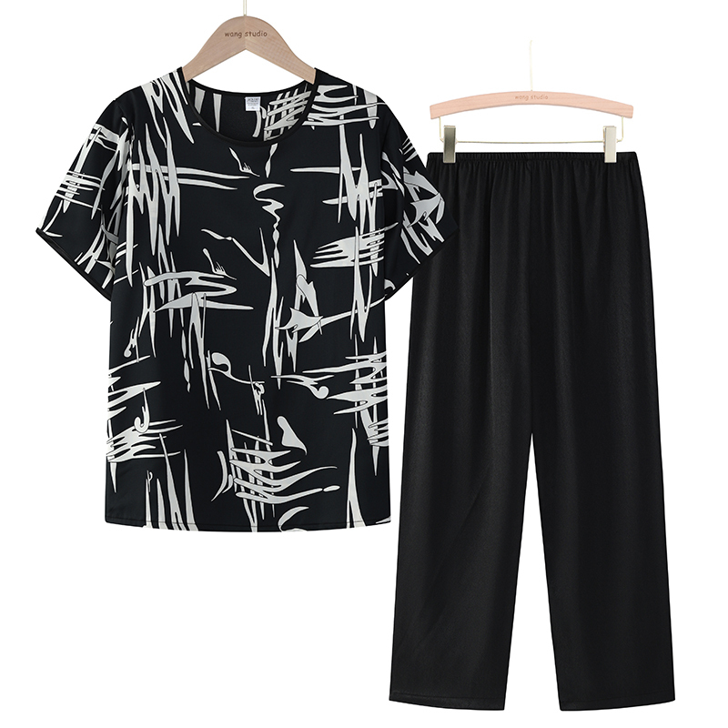 Seniors Short Sleeve Set (XL-4XL No. 9 Color) [Please contact customer service to confirm the shipping size after placing an order]