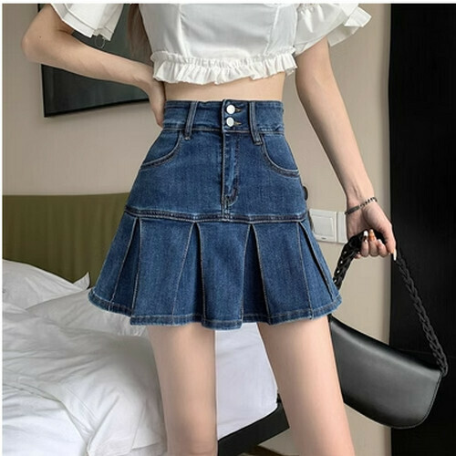 Hot Selling Denim Skirt [Dark Blue] [S-XL] (please contact customer service to confirm the delivery size after placing the order)