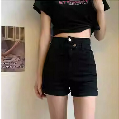 Hot Selling Denim Shorts [Black] [Size S-L] (please contact customer service to confirm the delivery size after placing the order)