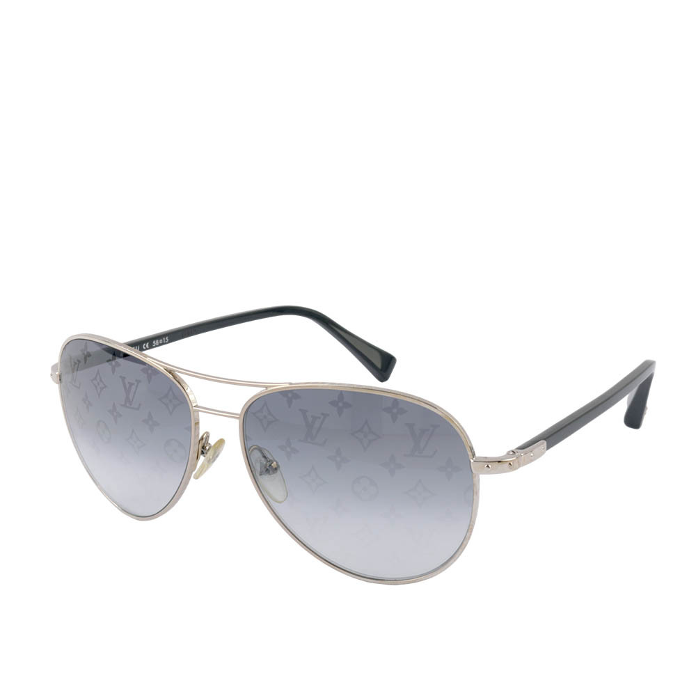 【Louis Vuitton / LV】Monogram 老花飛行眼鏡/太陽眼鏡(黑灰色) Z0165U