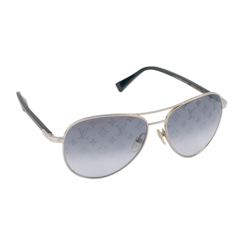 【Louis Vuitton / LV】Monogram 老花飛行眼鏡/太陽眼鏡(黑灰色) Z0165U