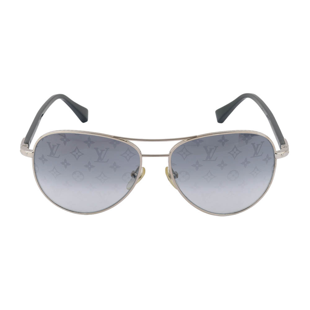 【Louis Vuitton / LV】Monogram 老花飛行眼鏡/太陽眼鏡(黑灰色) Z0165U