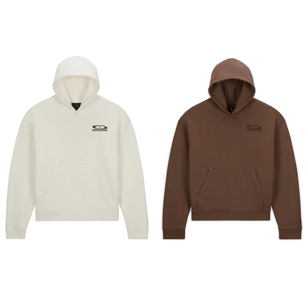 Travis Scott x Nike Jordan 聯名款帽T 長袖 連帽上衣 白色/摩卡色 DZ5503-133/DZ5503-275