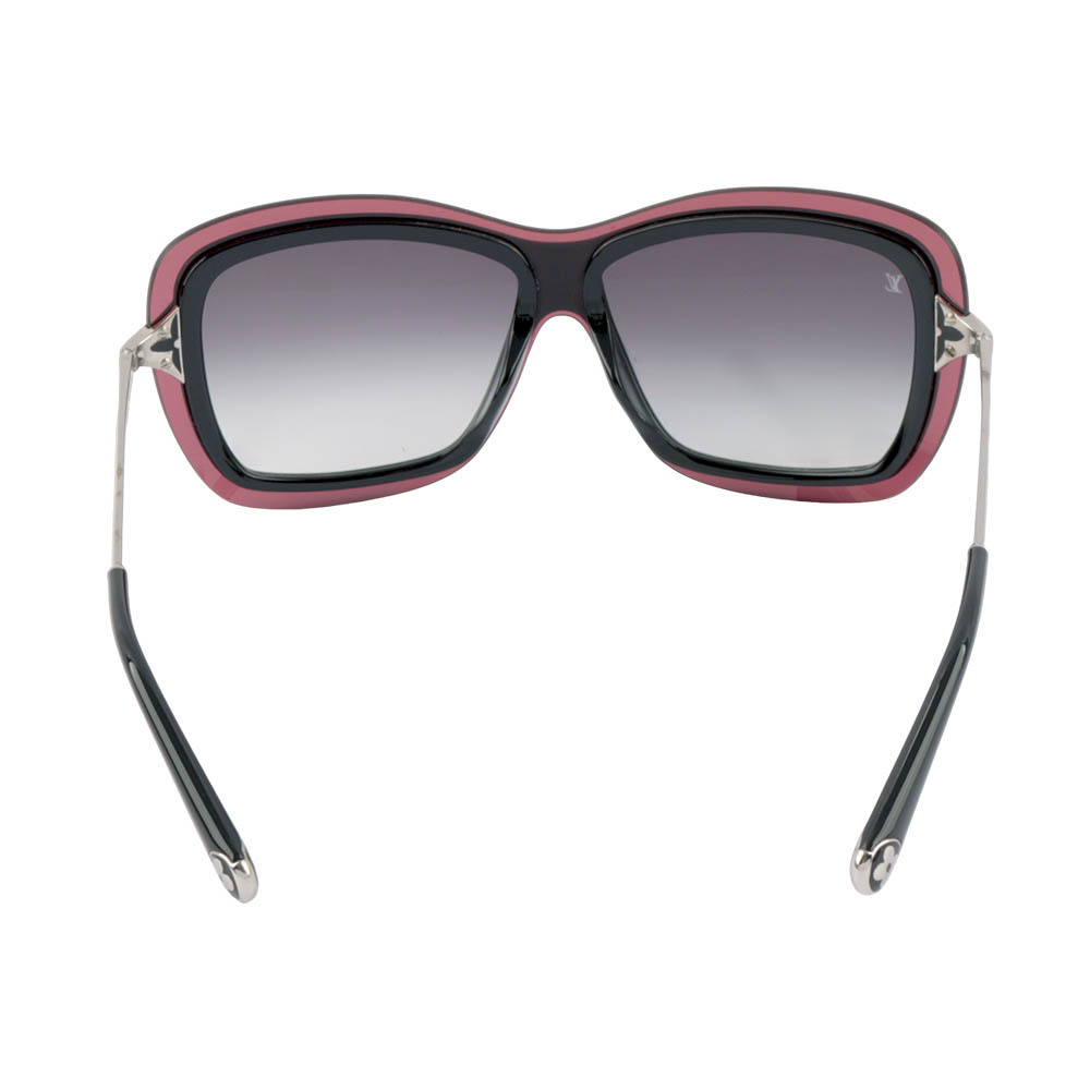 【Louis Vuitton / LV】LV 標誌酒紅外框墨鏡(黑色) Z0324E