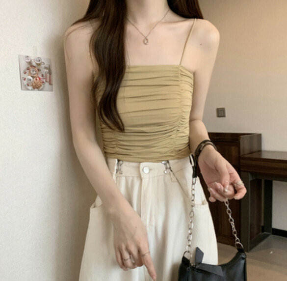 Summer Inner Strap Chest Padded Vest (Yellow) [One Size]