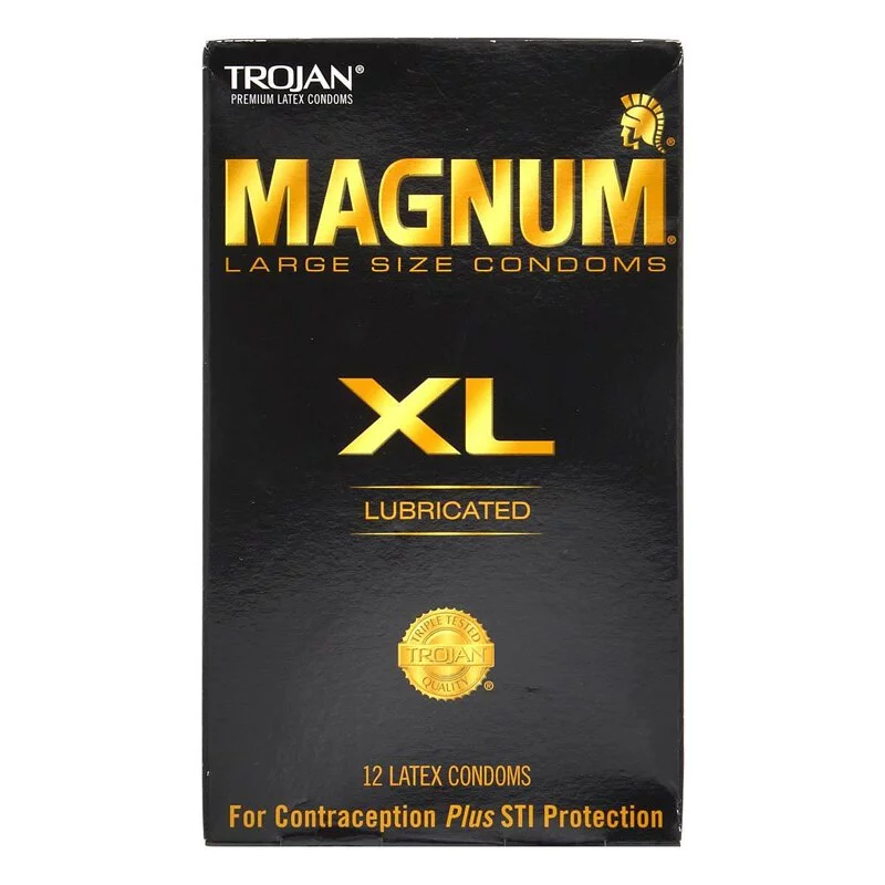 Trojan Magnum XL Extra Large 64/58mm 12's Pack Latex Condom