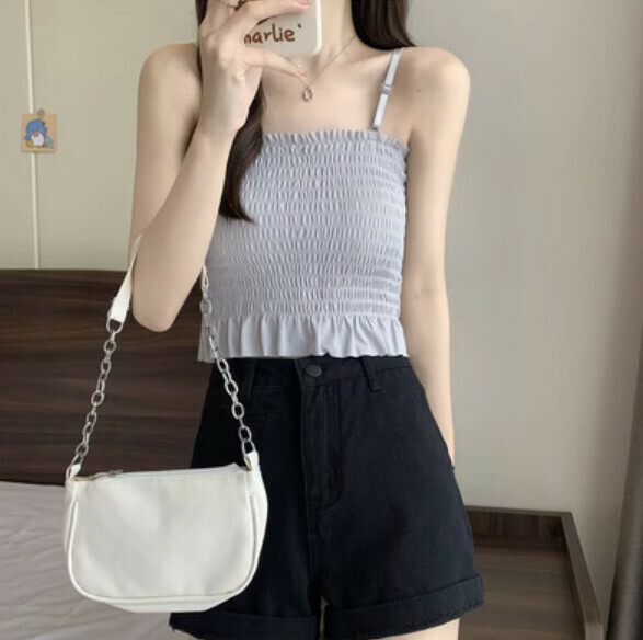 Summer All-in-one Vest with Chest Padding (Grey) [One Size]