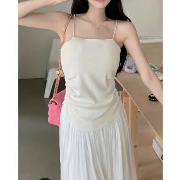 Summer slim and slim vest (white) [one size]