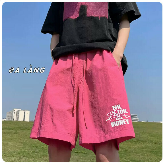 Quick-drying beach shorts for men (pink [size S_2XL] (contact customer service to confirm the shipping size after placing an order))