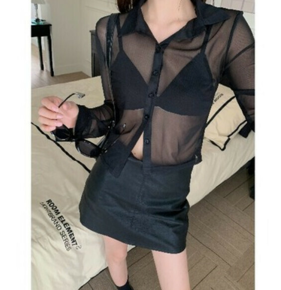 Summer Ice Silk Thin Cardigan (Black) [Size: S-L] [Contact Customer Service to Confirm Shipping Size after Placing an Order]