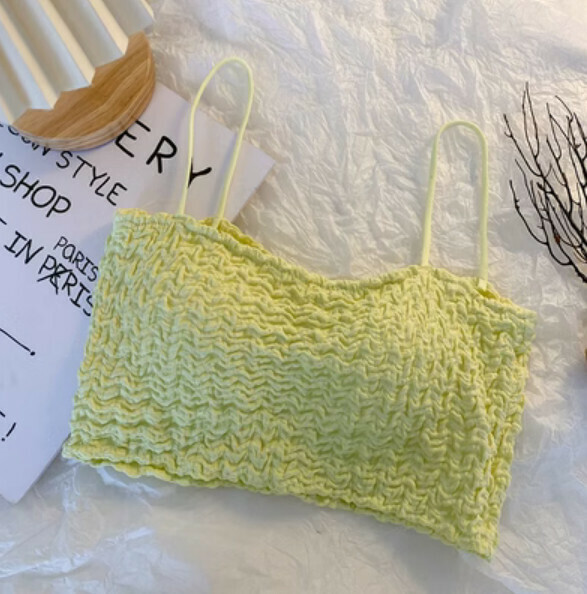 Summer short integrated vest with chest pad (yellow) [Size: S-L] [Contact customer service to confirm the shipping size after placing an order]