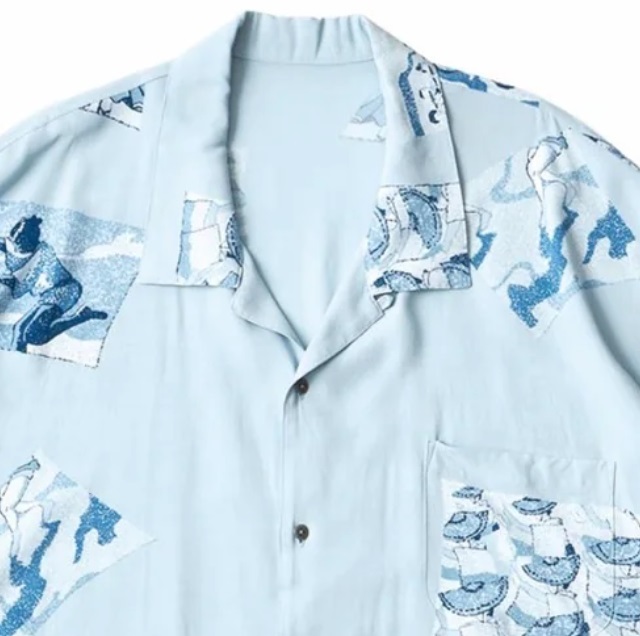 PORTER CLASSIC ALOHA SHIRT SS Awa Odori (with TENUGUI & UCHIWA) - PRE ORDER ITEM (預訂中)