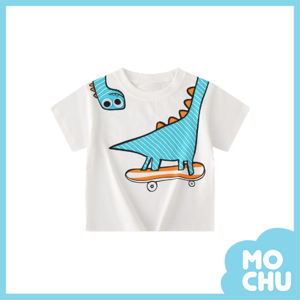 長頸龍溜滑板短袖上衣(二色)