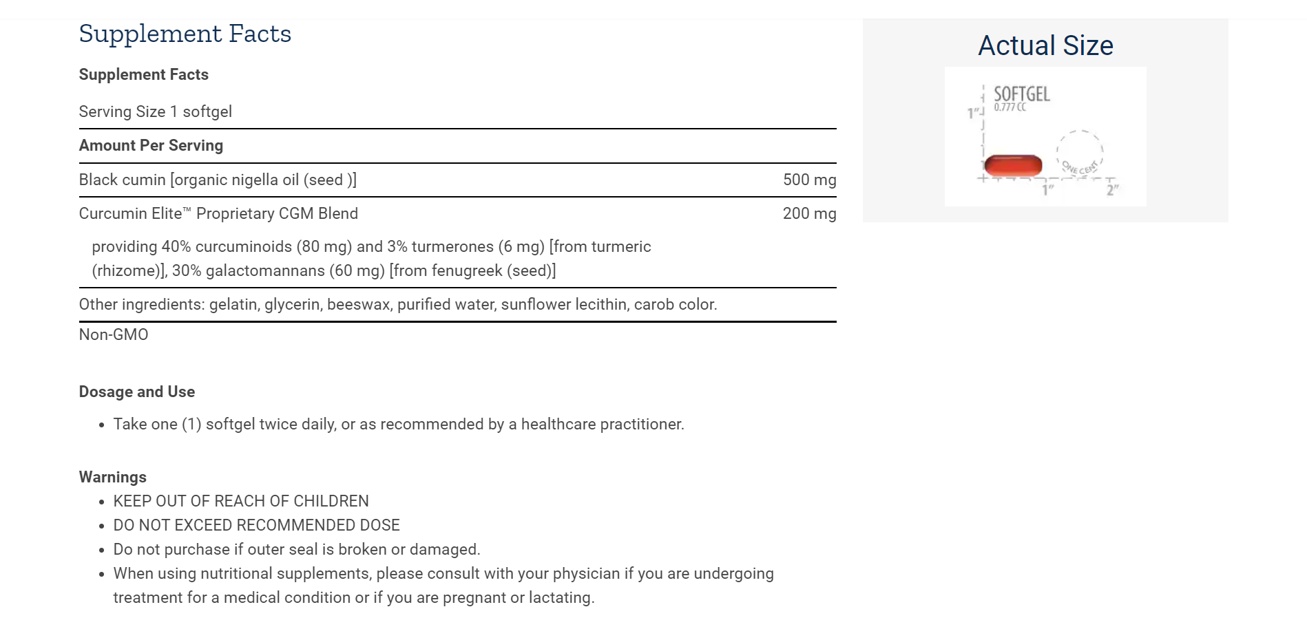 [預購] 有機黑種草籽油/黑籽油 +薑黃素 60粒軟膠囊 Life Extension Black Cumin Seed Oil and Bio-Curcumin
