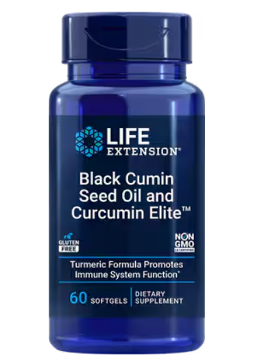 [預購] 有機黑種草籽油/黑籽油 +薑黃素 60粒軟膠囊 Life Extension Black Cumin Seed Oil and Bio-Curcumin