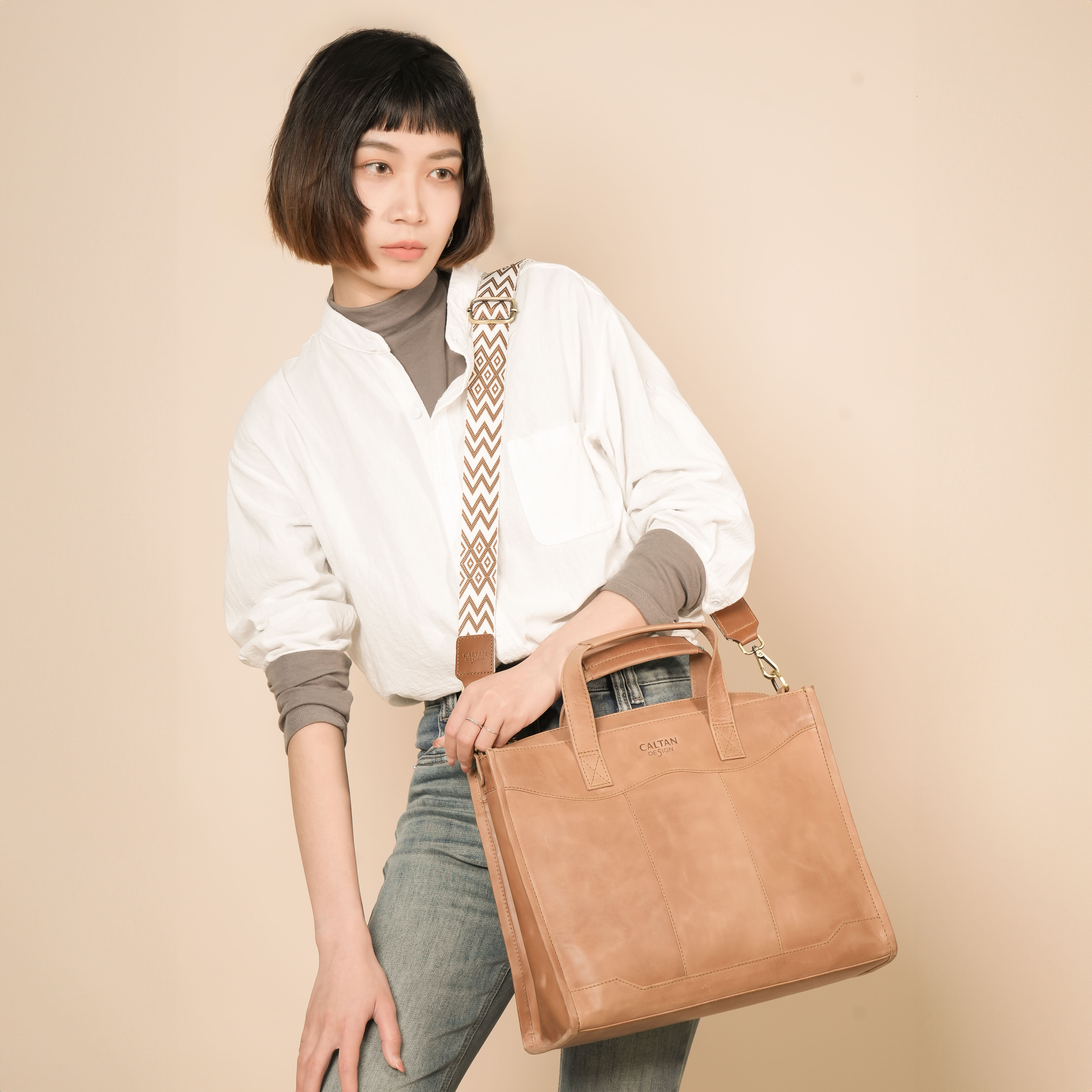 繁忙都會公事包款手提肩背精裝版-兩色(5187)