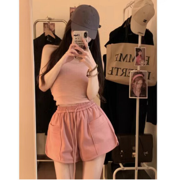 熱推夏季寬鬆休閒運動熱褲（粉色）【尺碼：S-L】【下單後聯絡客服確認發貨尺碼】