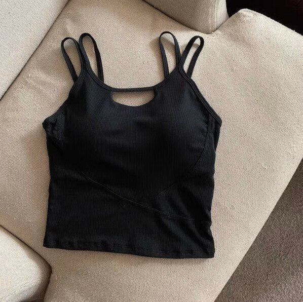 Summer vest with chest pad (black) [Size: S-L] [Contact customer service to confirm the shipping size after placing an order]
