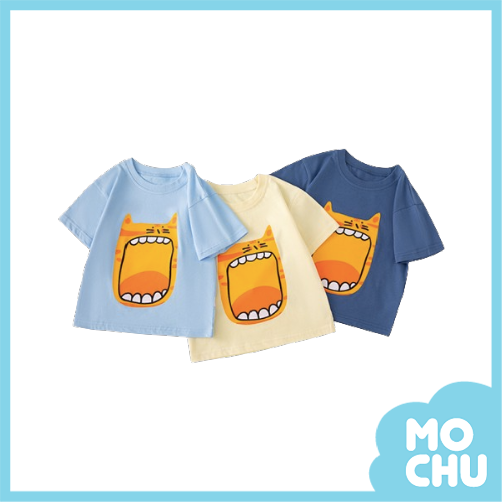 大嘴貓咪短袖上衣(三色)