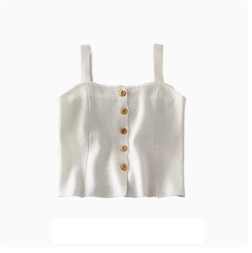 Cropped Camisole (02# White) (One Size)