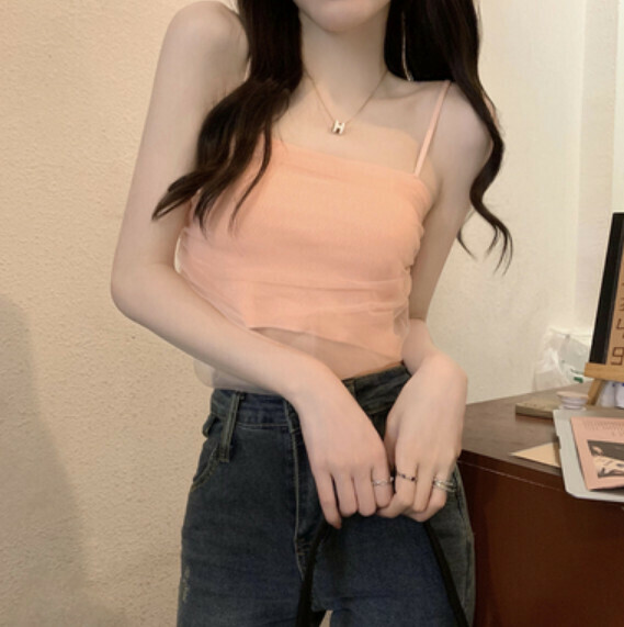 Summer mesh inner vest (pink) [Size: S-L] [Contact customer service to confirm the shipping size after placing an order]