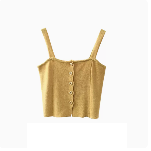 Cropped Camisole Top (02# Yellow) (One Size)