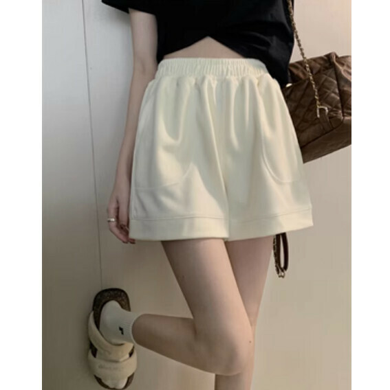 Summer waist slim wide-leg pants (apricot) [one size]