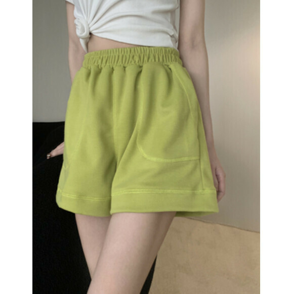 Summer Slim Wide-leg Pants (Green) [One Size]