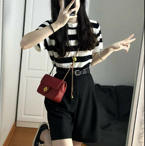 Hot selling suit shorts + belt [black] [S-XL size] (please contact customer service to confirm the delivery size after placing the order)
