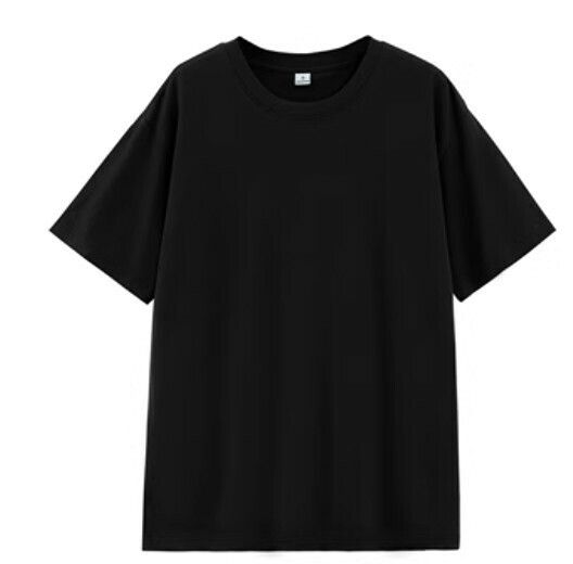 Cotton short sleeves (black top, heavy 260g S-L, contact customer service to confirm the shipping size after placing an order) #F337001055