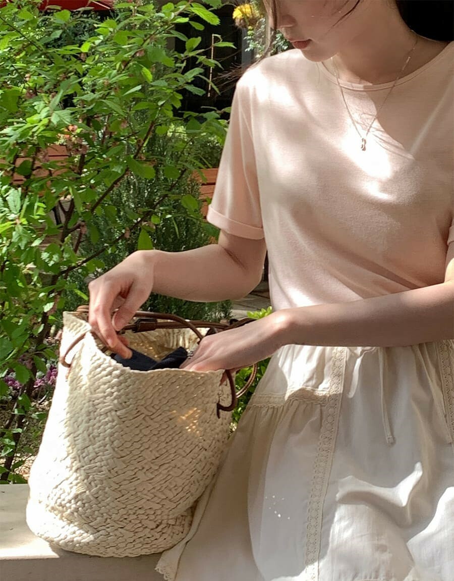 韓國Cherrykoko授權 舒適柔軟六色摺袖船領T【MADE, CRKO】系列