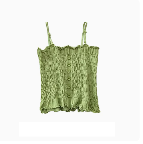 Cropped Camisole Top (04#Green) (One Size)