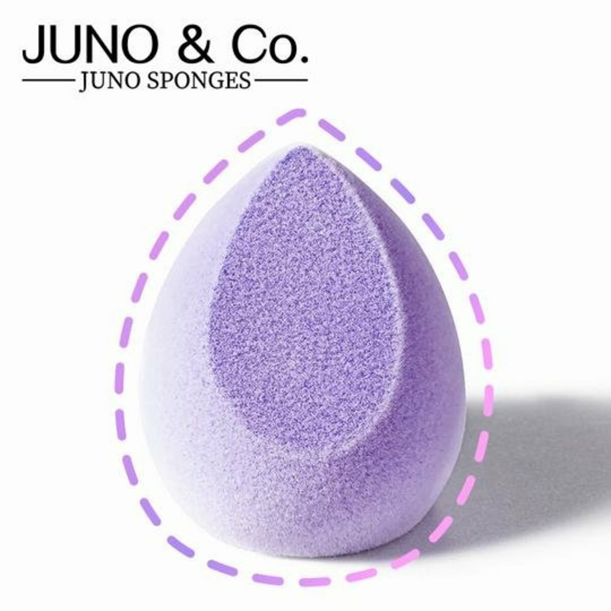 JUNO&Co - 極細纖維 (熏衣紫) 海綿水滴型粉撲