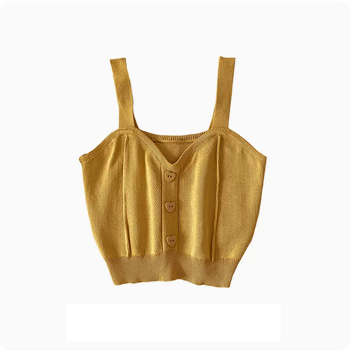 Cropped Camisole Top (05# Yellow) (One Size)