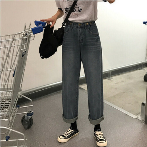Hot selling straight jeans [Retro Blue] [S-XL] (please contact customer service to confirm the delivery size after placing the order)