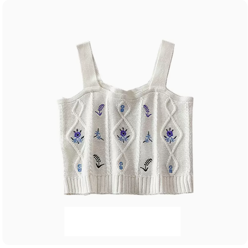 Cropped Camisole Top (07# White) (One Size)