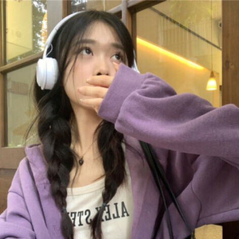 熱賣寬鬆連帽女衛衣（香芋色均碼）#