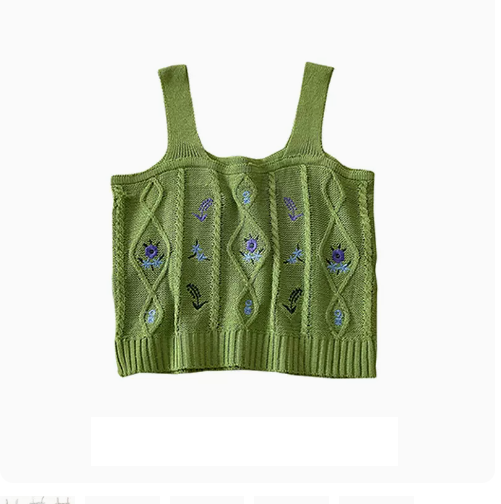 Cropped Camisole Top (07#Green) (One Size)