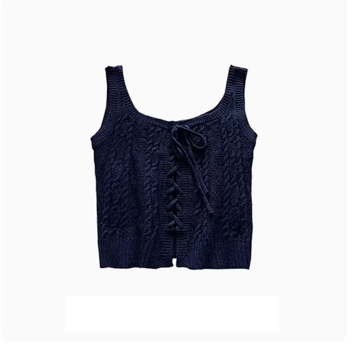 Cropped Camisole Top (08#Royal Blue) (One Size)
