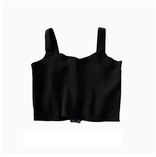 Cropped Camisole Top (09# Black) (One Size)